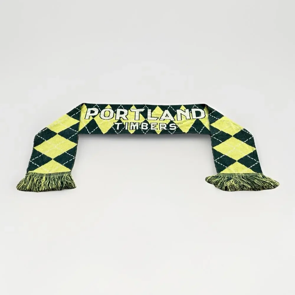 Ruffneck Scarves Unisex Green White MLS Portland Timbers Knit Scarf Size 61x7